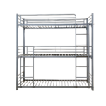 Lit Superposé Trio En Metal Gris 1 Place 90x190 Cm – Image 3