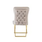 Lot De 4 Chaises Gabrielle Gold Velours  Beige