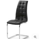 Lot De 6 Chaises Bella En Similicuir Noir