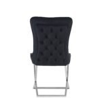 Lot De 4 Chaises Gabrielle Chrome Velours Noir