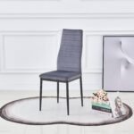 Lot De 6 Chaises Tolia Velours Gris