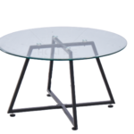 Table Basse Heloise Metal Transparent 80x45 Cm