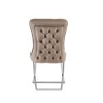 Lot De 4 Chaises Gabrielle Chrome Velours Taupe